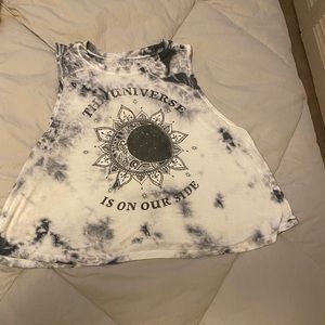 Soft loose fitting crop top. 19” long